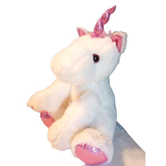 Kellytoy Other - Kellytoy White/Pink Unicorn 10" Plush Toy